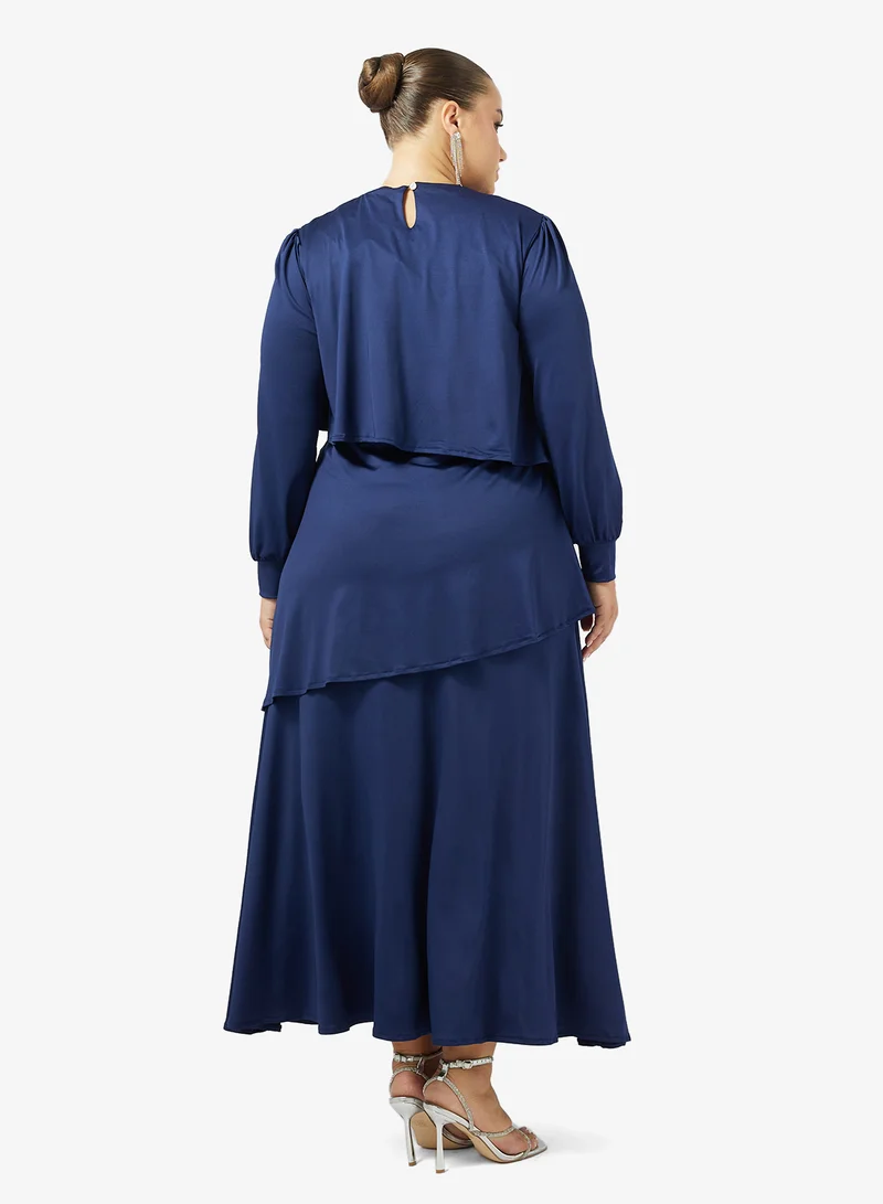 Khizana Plus Size Layered Abaya